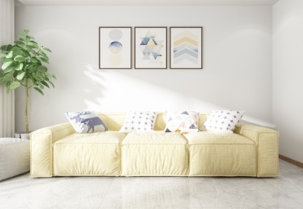 白色现代风格客厅温馨照片墙装修图片